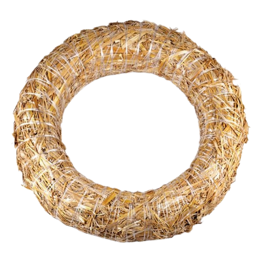 Slaměný věnec 25 cm – přírodní základ pro věnce, dekorace a aranžmá